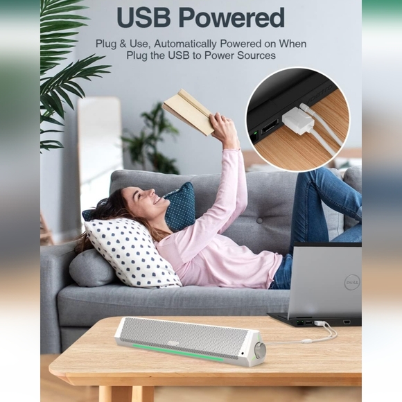 Bluedee Computer Speakers, Bluetooth Soundbar, HiFi Stereo New in a Box - Picture 11 of 14